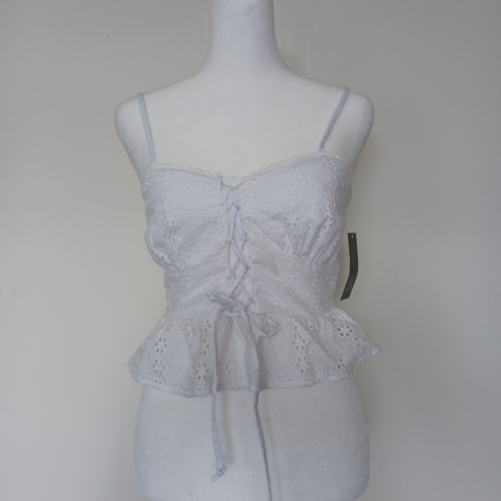 corset style ruffles cropped cami